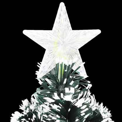 Albero di Natale Preilluminato con Supporto e LED 240 cm Fibra Ottica
