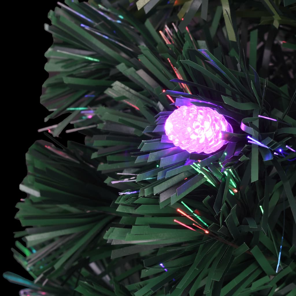 Albero di Natale Preilluminato con Supporto e LED 150 cm Fibra Ottica