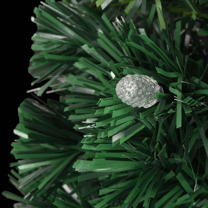 Albero di Natale Preilluminato con Supporto e LED 210 cm Fibra Ottica