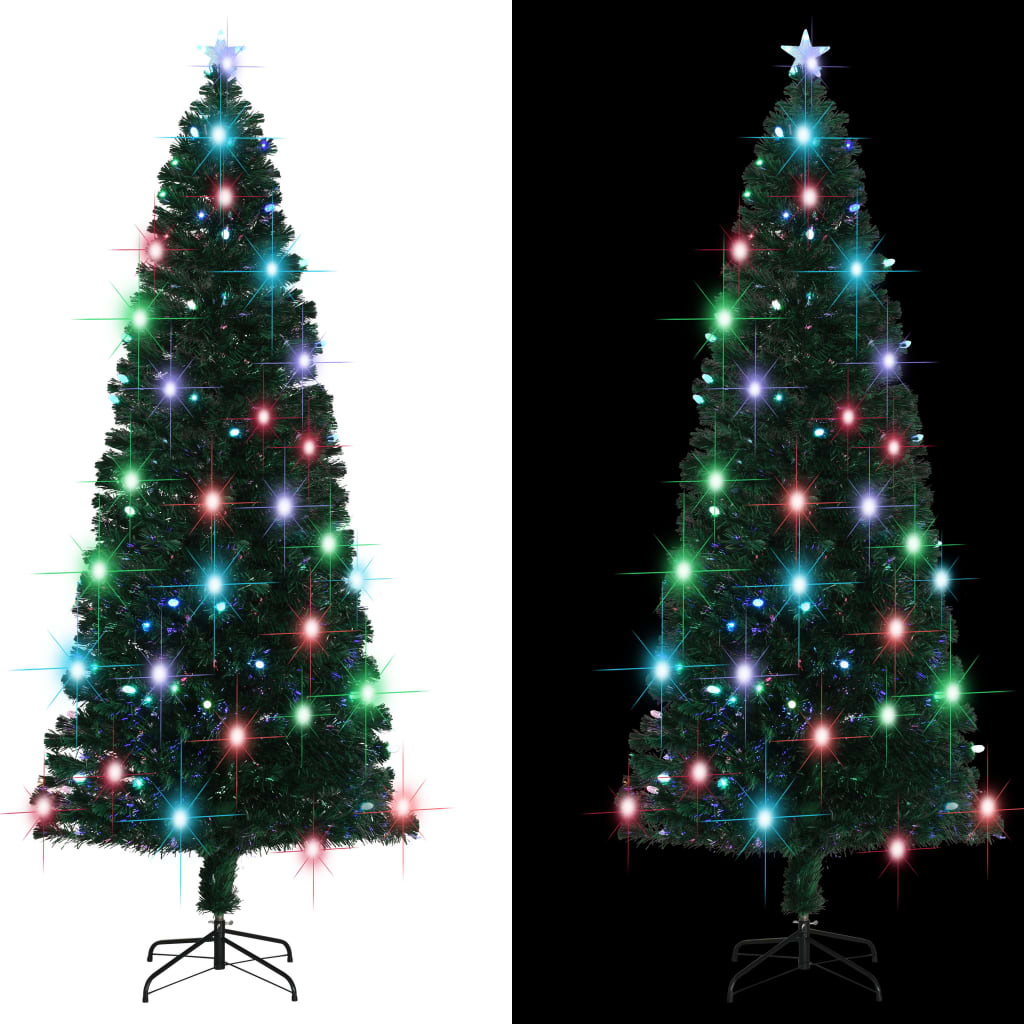 Albero di Natale Preilluminato con Supporto e LED 240 cm Fibra Ottica | homemem39