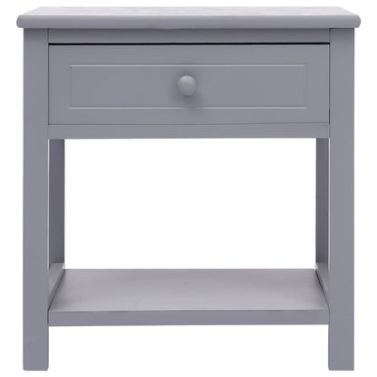 Comodino Grigio 40x29x42 cm in Legno di Paulonia | homemem39