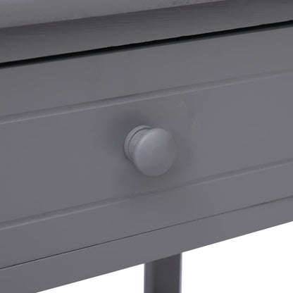 Comodino Grigio 40x29x42 cm in Legno di Paulonia
