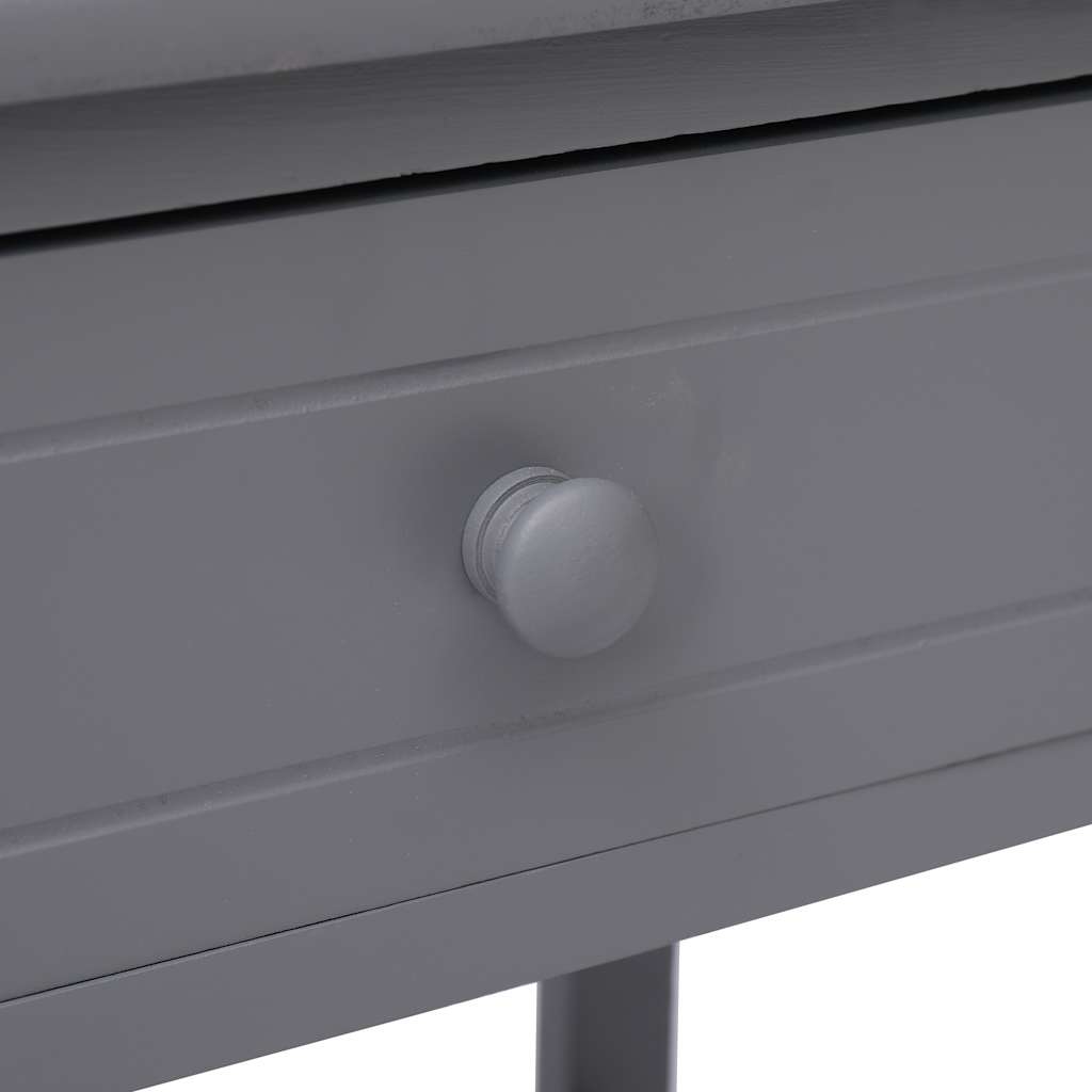 Comodino Grigio 40x29x42 cm in Legno di Paulonia