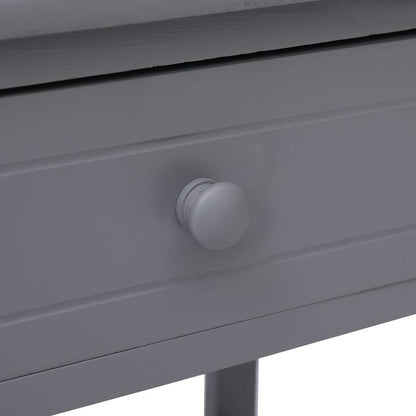 Comodino Grigio 40x29x42 cm in Legno di Paulonia