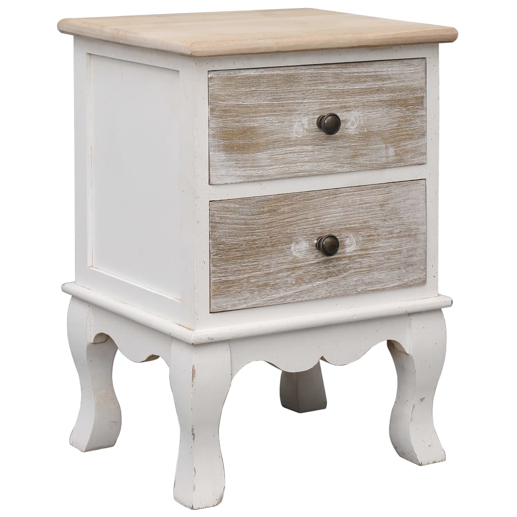 Comodini 2 pz 35x30x50 cm in Legno di Paulownia | homemem39