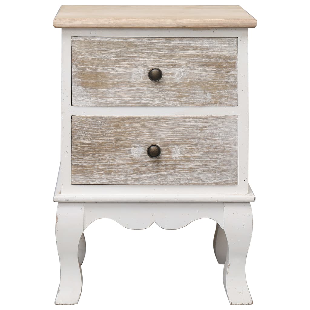 Comodini 2 pz 35x30x50 cm in Legno di Paulownia | homemem39