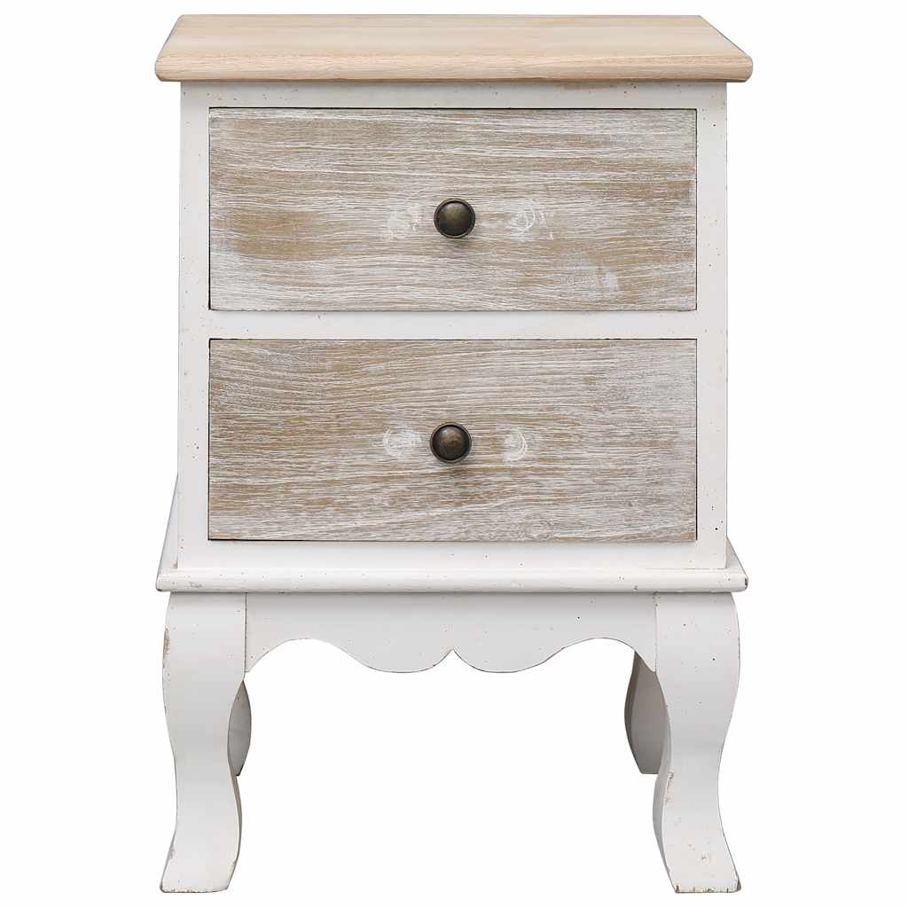 Comodini 2 pz 35x30x50 cm in Legno di Paulownia