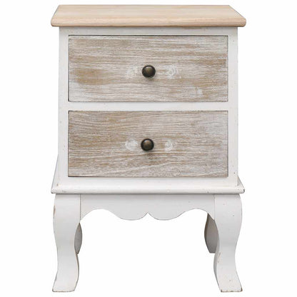 Comodini 2 pz 35x30x50 cm in Legno di Paulownia