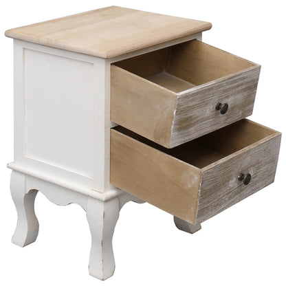 Comodini 2 pz 35x30x50 cm in Legno di Paulownia | homemem39