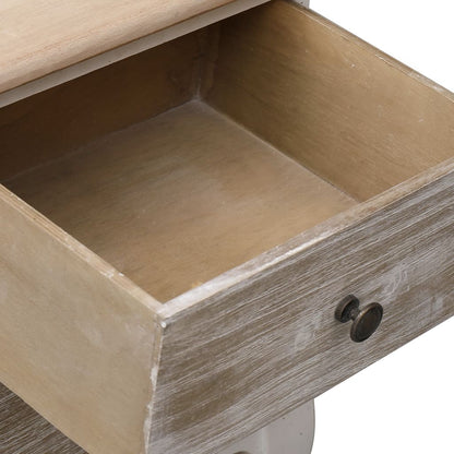 Comodini 2 pz 35x30x50 cm in Legno di Paulownia