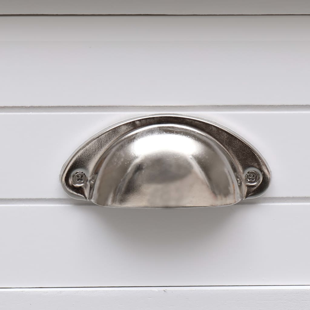 Tavolino Laterale Bianco 40x40x40 cm in Legno di Paulownia - homemem39