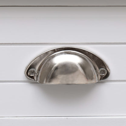 Tavolino Laterale Bianco 40x40x40 cm in Legno di Paulownia - homemem39