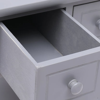 Tavolino Laterale Grigio 40x40x40 cm in Legno di Paulownia | homemem39