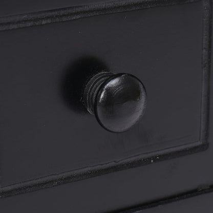 Tavolino Laterale Nero 40x40x40 cm in Legno di Paulownia - homemem39