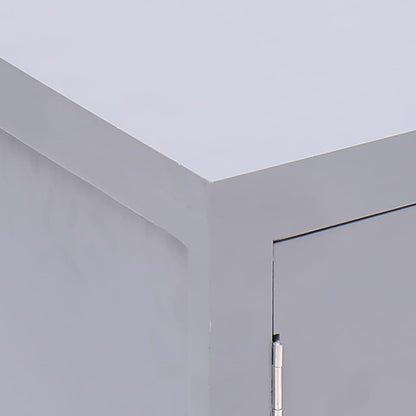 Comodino Grigio 38x28x52 cm in Legno di Paulownia