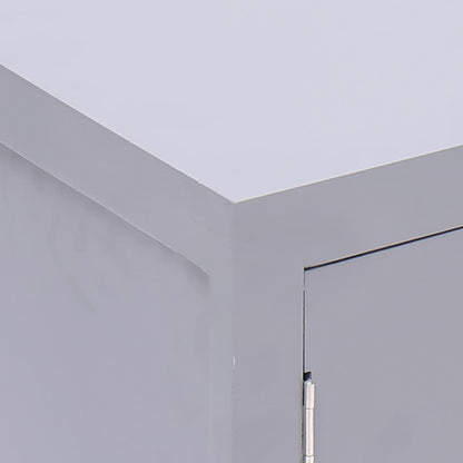 Comodino Grigio 38x28x52 cm in Legno di Paulownia