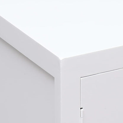 Comodino Bianco 38x28x52 cm in Legno di Paulownia | homemem39