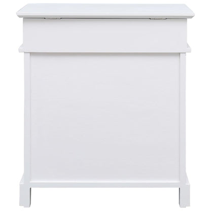 Scarpiera Bianca 50x28x58 cm in Legno di Paulownia - homemem39