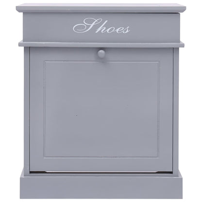 Scarpiera Grigia 50x28x58 cm in Legno di Paulownia - homemem39