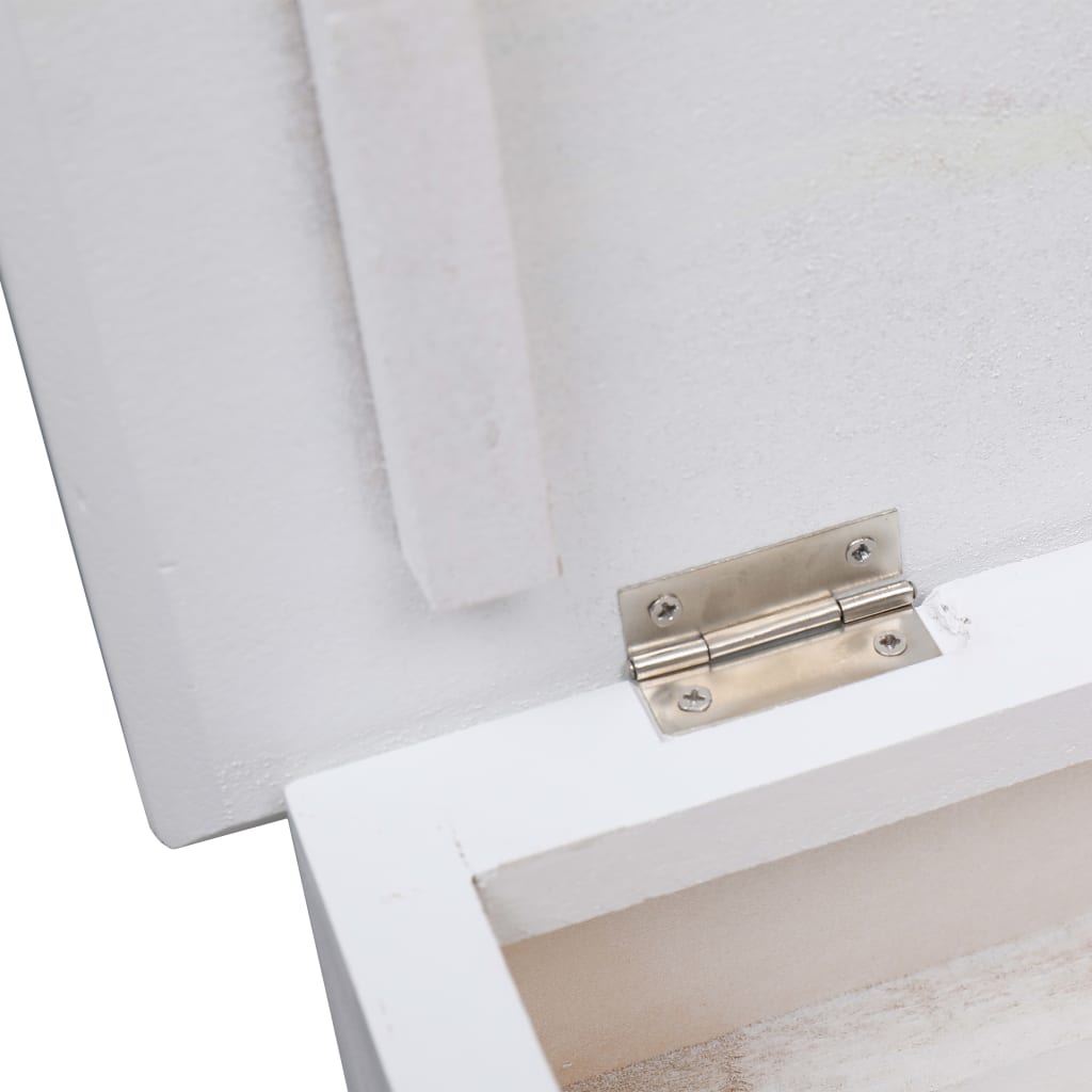 Scarpiera Bianca 50x28x98 cm in Legno di Paulownia - homemem39