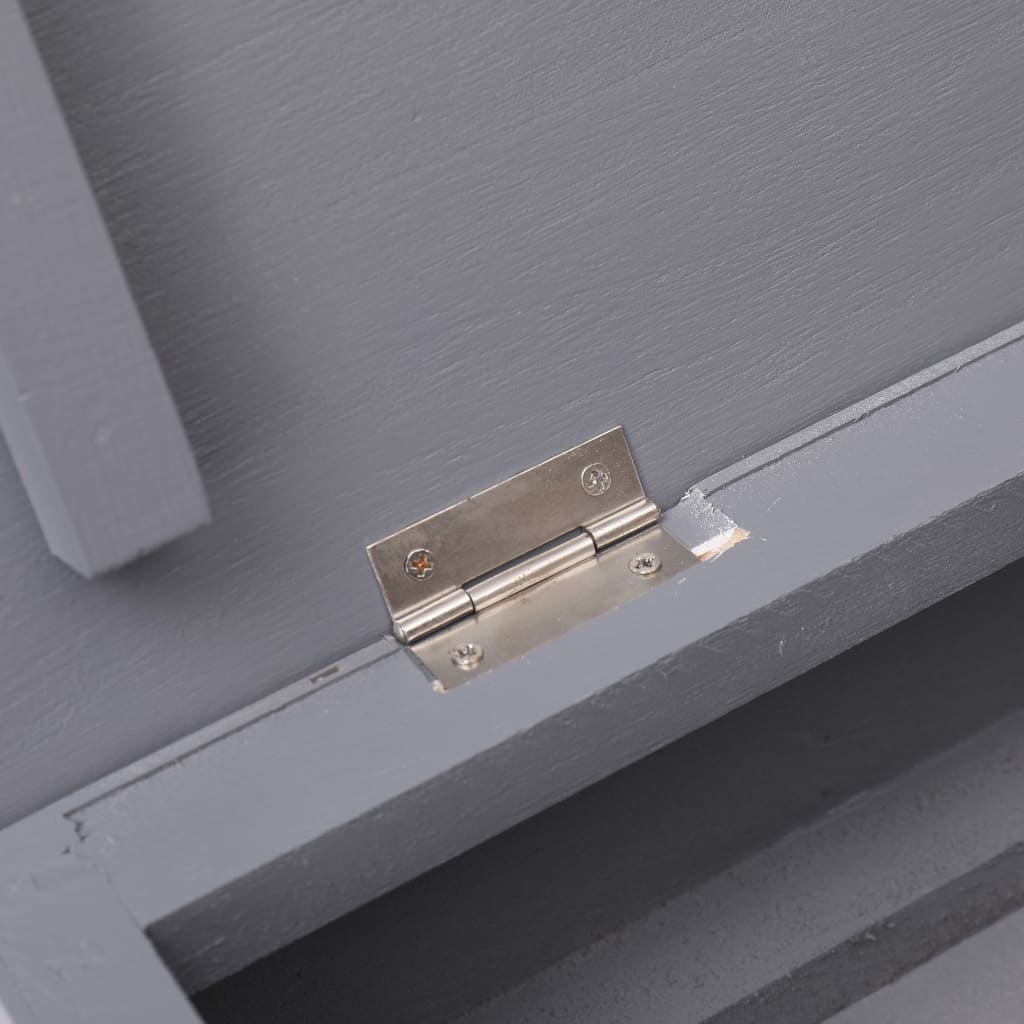 Scarpiera Grigia 50x28x98 cm in Legno di Paulownia - homemem39