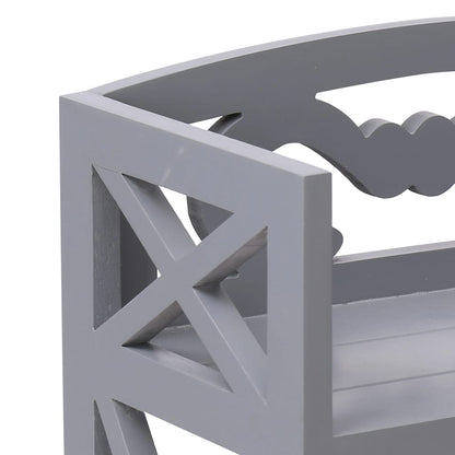 Mobiletto da Bagno Grigio 46x24x116 cm in Legno di Paulownia - homemem39