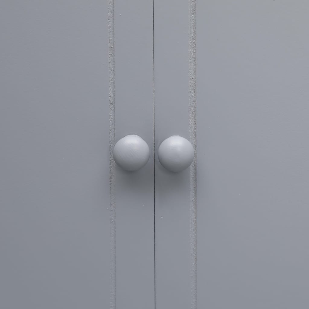 Mobiletto da Bagno Grigio 46x24x116 cm in Legno di Paulownia - homemem39