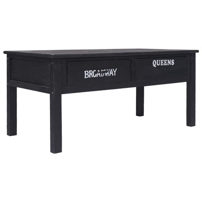 Tavolino da Salotto Nero 100x50x45 cm in Legno | homemem39