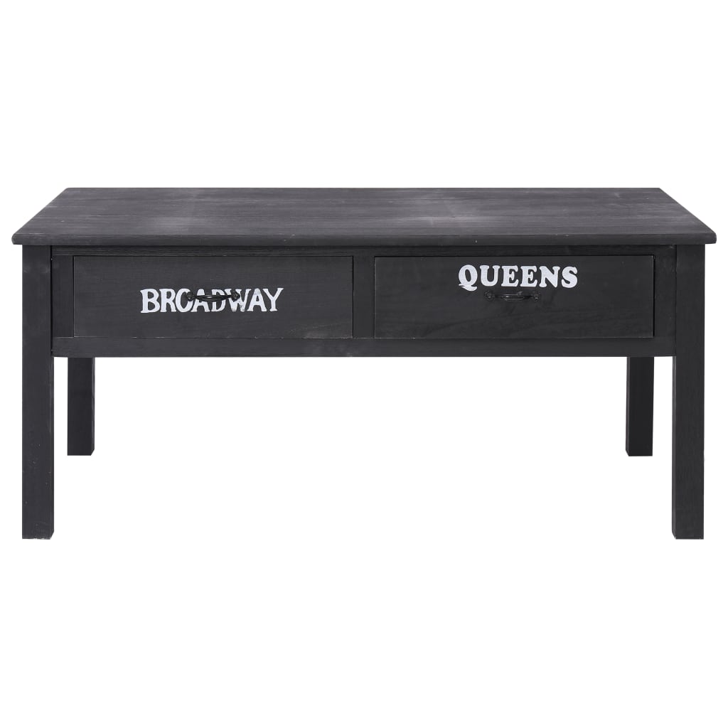 Tavolino da Salotto Nero 100x50x45 cm in Legno | homemem39