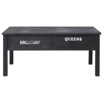 Tavolino da Salotto Nero 100x50x45 cm in Legno | homemem39