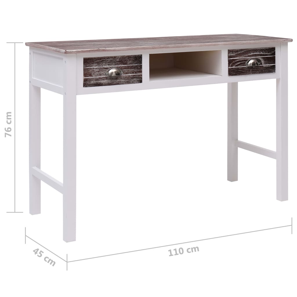 Scrivania Marrone 110x45x76 cm in Legno | homemem39