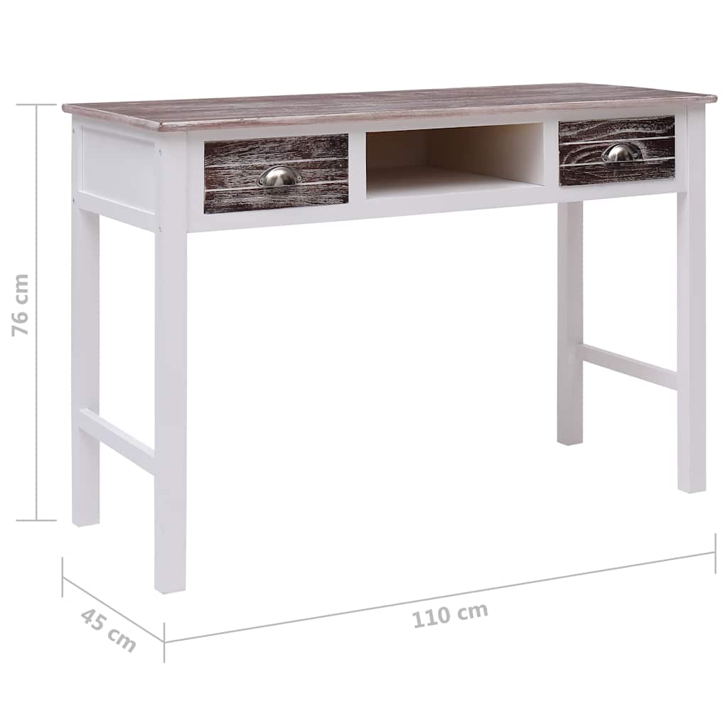 Scrivania Marrone 110x45x76 cm in Legno
