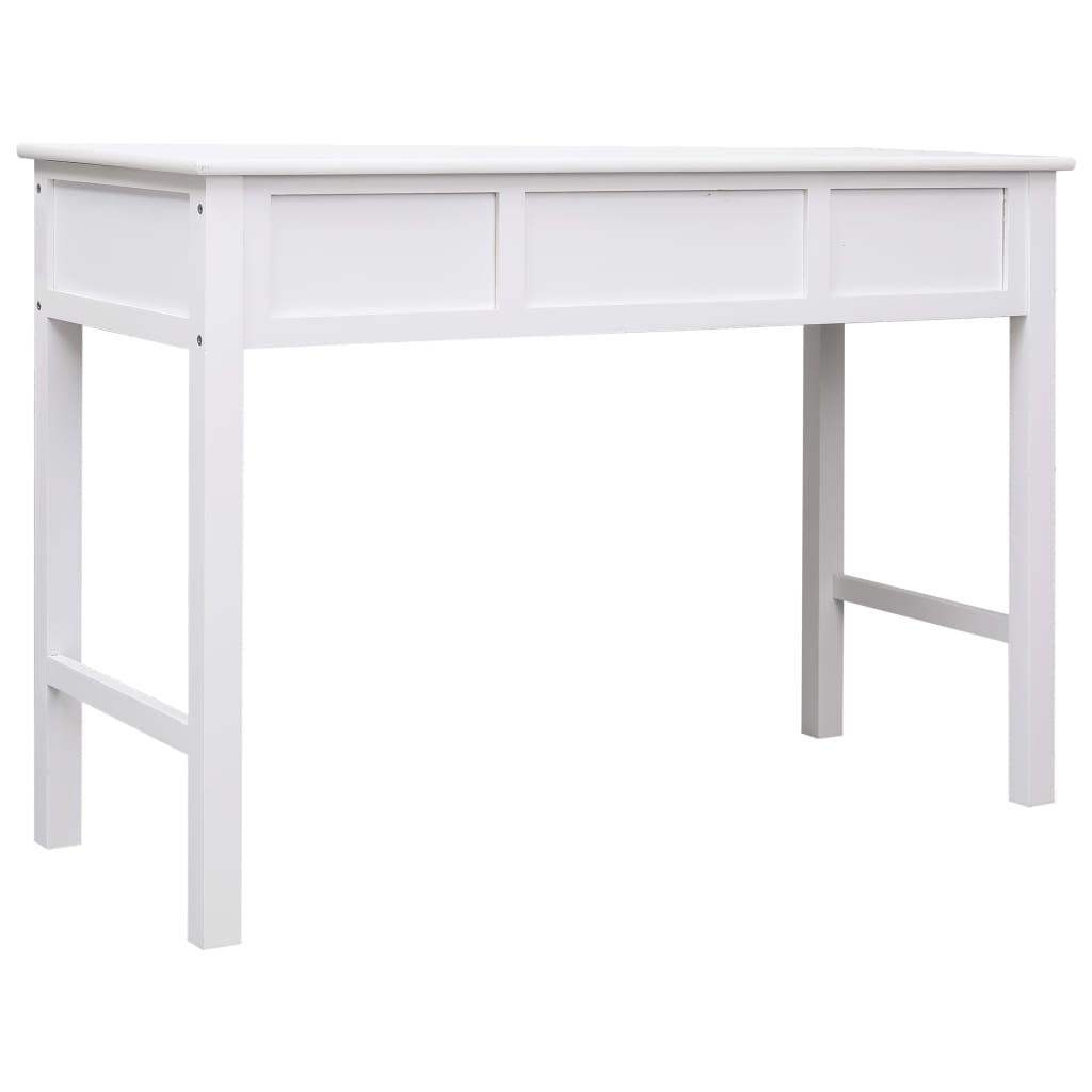 Scrivania Bianca 110x45x76 cm in Legno | homemem39
