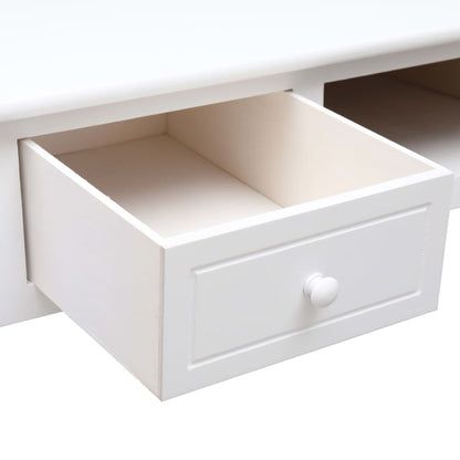 Scrivania Bianca 110x45x76 cm in Legno | homemem39