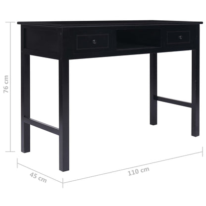 Scrivania Nera 110x45x76 cm in Legno | homemem39