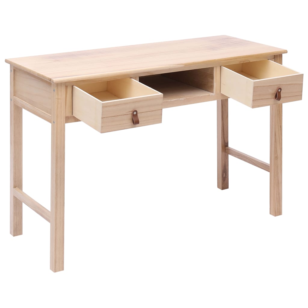 Scrivania Naturale 110x45x76 cm in Legno | homemem39