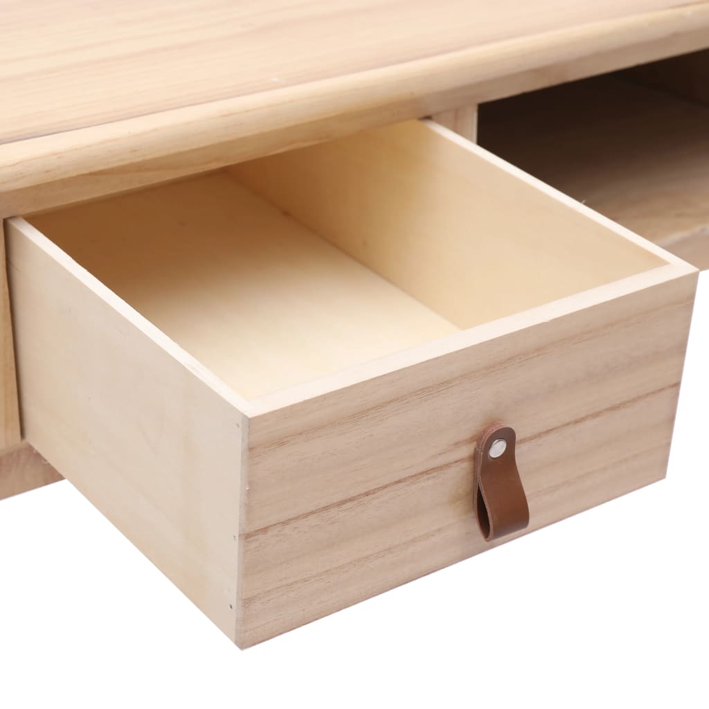 Scrivania Naturale 110x45x76 cm in Legno | homemem39