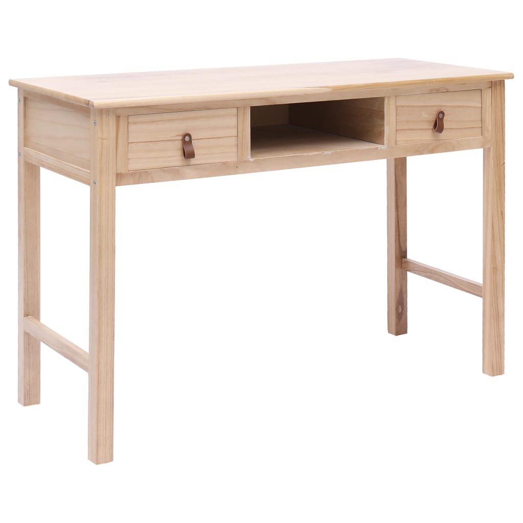 Scrivania Naturale 110x45x76 cm in Legno | homemem39