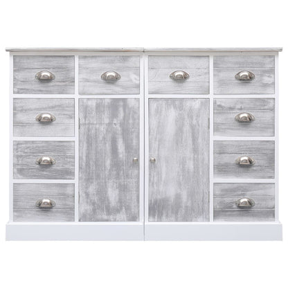 Credenza con 10 Cassetti Grigia 113x30x79 cm in Legno - homemem39