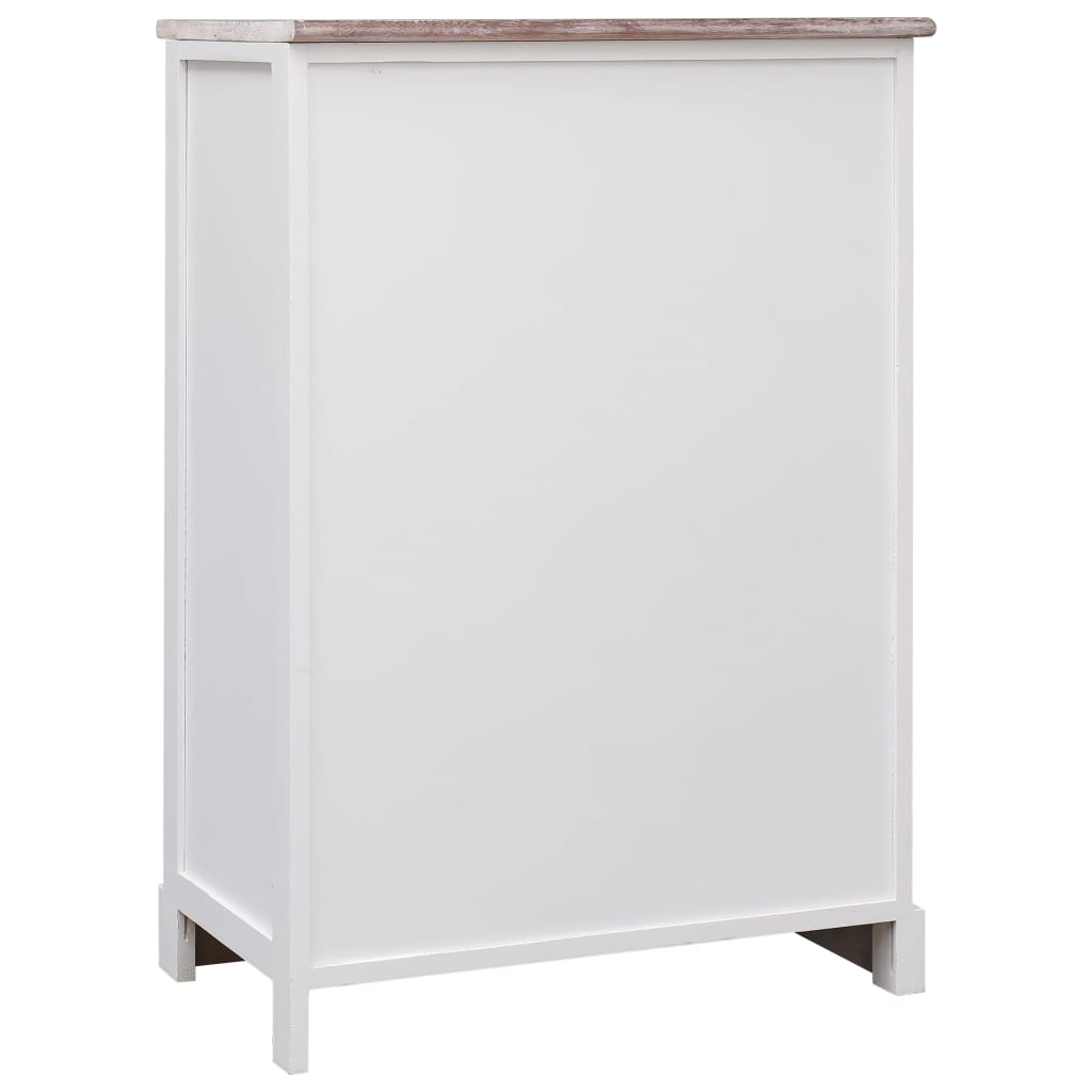 Credenza con 10 Cassetti Marrone 113x30x79 cm in Legno - homemem39