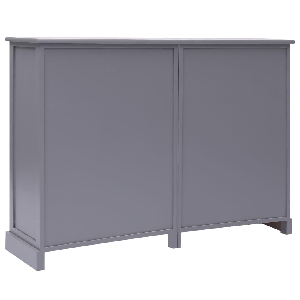 Credenza con 10 Cassetti Grigia 113x30x79 cm in Legno - homemem39