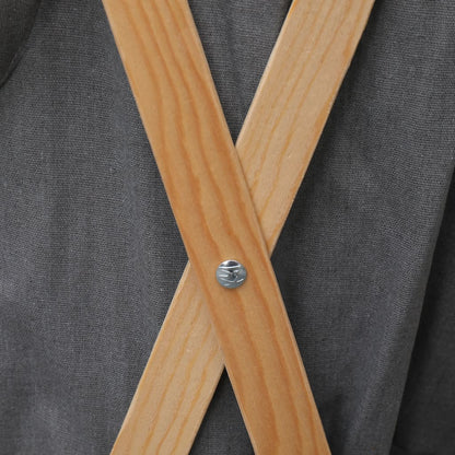 Cesto della Biancheria Pieghevole Grigio Legno e Tessuto | homemem39