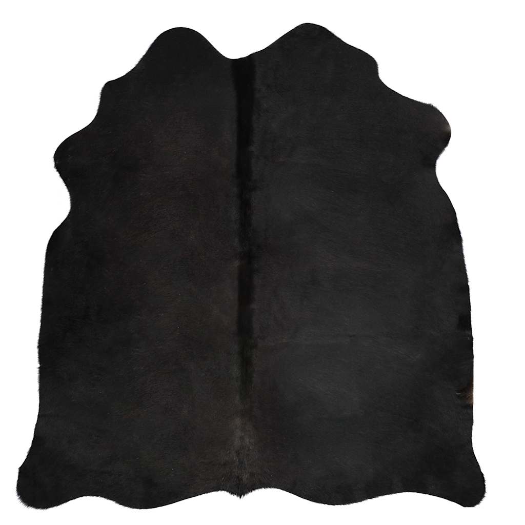 Tappeto in Vera Pelle Bovina Nero 150x170 cm - homemem39