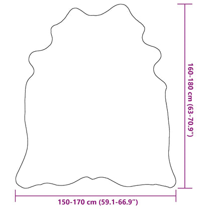 Tappeto in Vera Pelle Bovina Nero 150x170 cm - homemem39