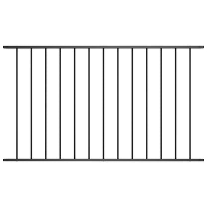 Pannello di Recinzione in Acciaio Verniciato 1,7x0,75 m Nero