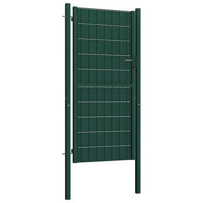 Cancello per Recinzione in PVC e Acciaio 100x124 cm Verde | homemem39