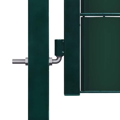 Cancello per Recinzione in PVC e Acciaio 100x204 cm Verde | homemem39