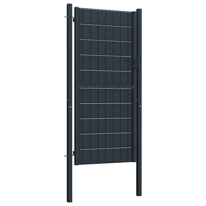 Cancello per Recinzione in PVC e Acciaio 100x204 cm Antracite | homemem39