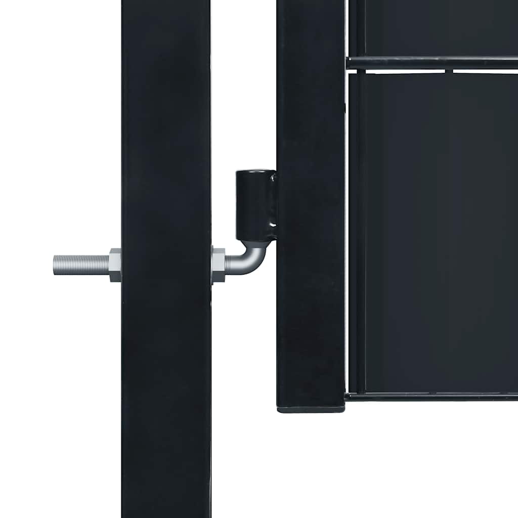 Cancello per Recinzione in PVC e Acciaio 100x204 cm Antracite | homemem39