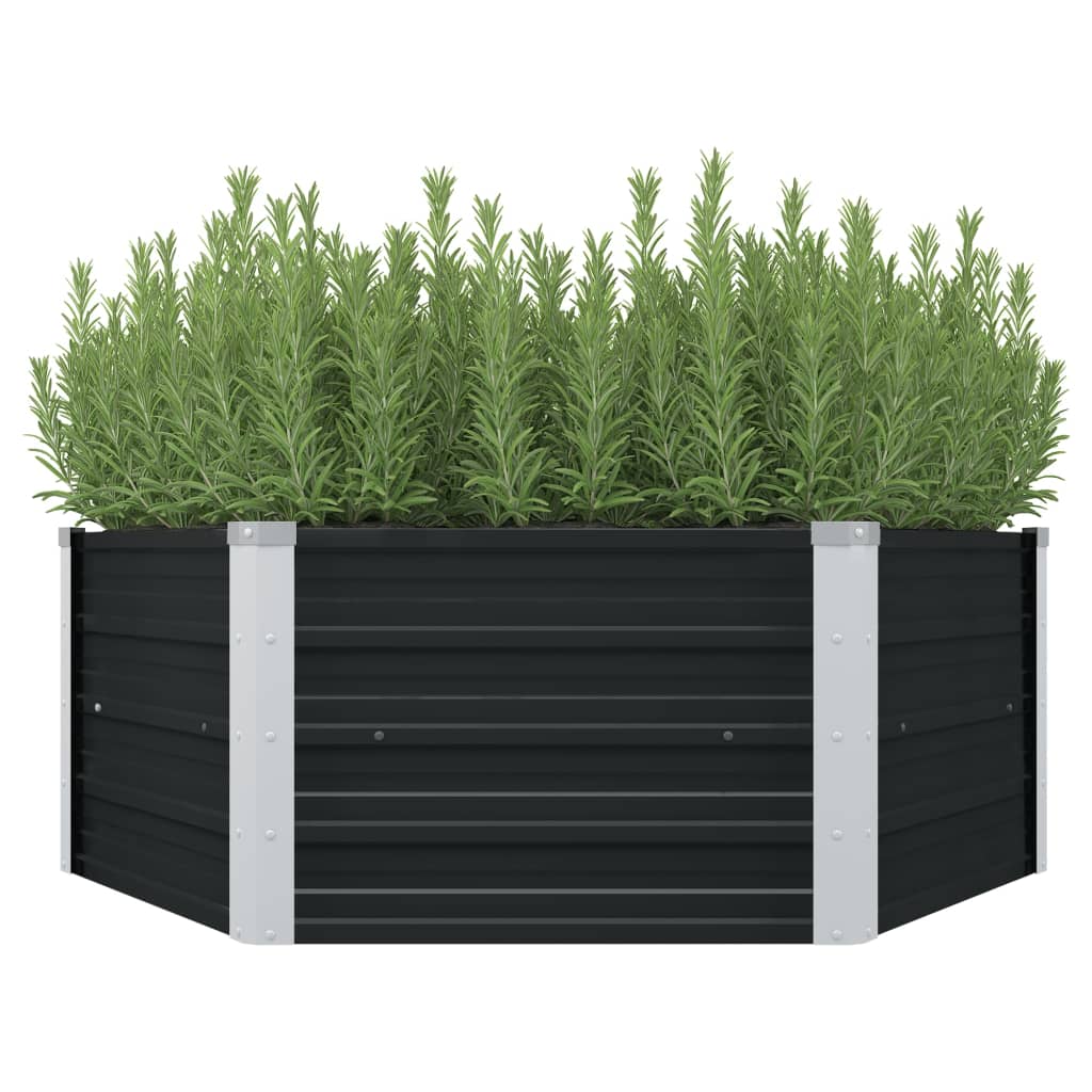 Fioriera Antracite 129x129x45 cm in Acciaio Zincato | homemem39